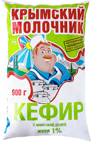 Социальный Кефир 0,9 кг 1% плен. ТМ Крымский Молочник