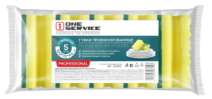 Губки кухонные крупнопористые ONESERVICE Professional 5 шт