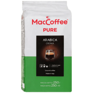 Кофе жар.мол.натур.брикет 0,250 гр ТМ "MacCoffee" PURE Arabica Crema