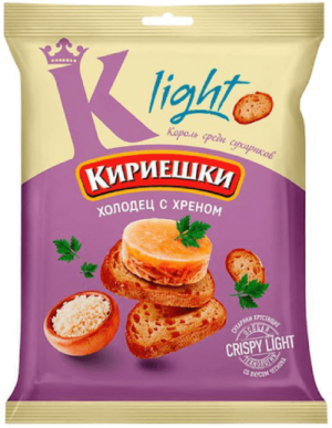 Сух.Кириешки Light рж. 33г/50 Холодец с хреном