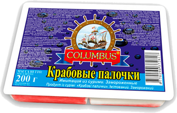 Крабовые палочки ТМ Columbus, 200 гр.