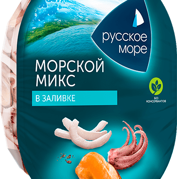 РМ Коктейль из морепродуктов "Морской микс" в ЗАЛИВКЕ п/у 180г. 1/6, шт