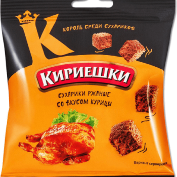 Сух.Кириешки ржан.40г Курица