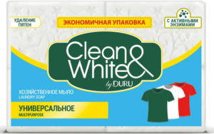 Мыло хозяйственное CLEAN&WHITE 2штх120г унив.