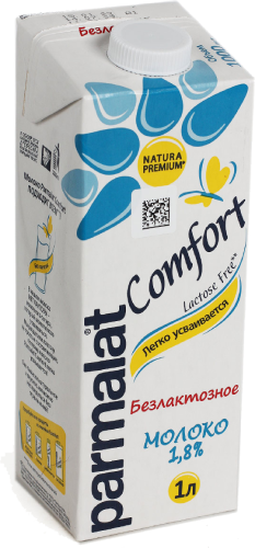 Молоко UHT Безлактозное Parmalat Comfort 1.8% 1л, 0401201109 (шт.)