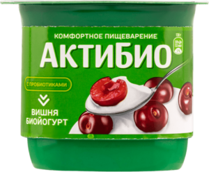 АктиБио Биойогурт обогащенный, вишня 2,9% 130г Ф.ст. ГЛ12 (шт.)