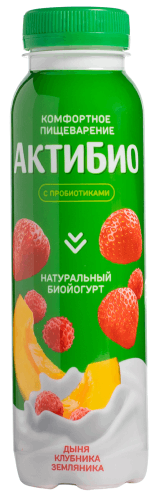 АктиБио Биойогурт обогащенный Дыня клубн землян 1,5% 260г Бут.