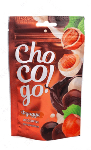 Фундук ChoCoGo Ассорти (три шоколада) 100гр