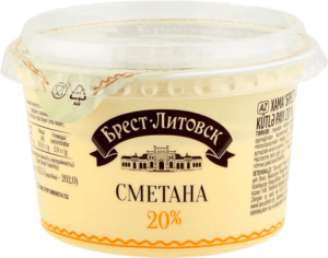 СМЕТАНА БРЕСТ-ЛИТОВСК П/СТ 180г 20%