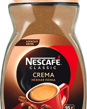 Кофе натур. раст. Nescafe Classic Крема Стекло 95г