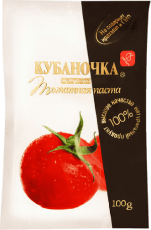 Томатная паста "Кубаночка" 25% 100гр, 365дней (шт.)