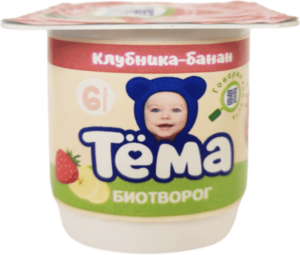 Тема Биотворог Клубника Банан 4% 95 г Ст. (шт.)