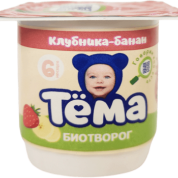 Тема Биотворог Клубника Банан 4% 95 г Ст. (шт.)