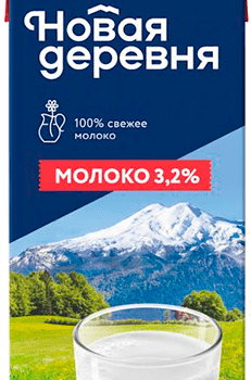 МОЛОКО НОВАЯ ДЕРЕВНЯ УП 3,2% Т/П 1000 Гр