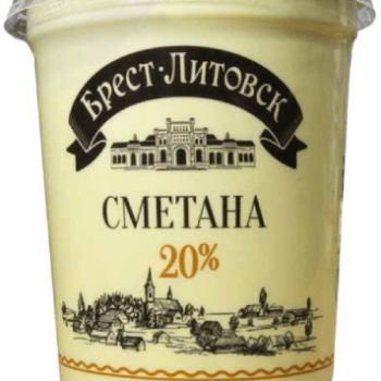 СП СМЕТАНА БРЕСТ-ЛИТОВСК П/СТ 300г 20% (12 шт) шт