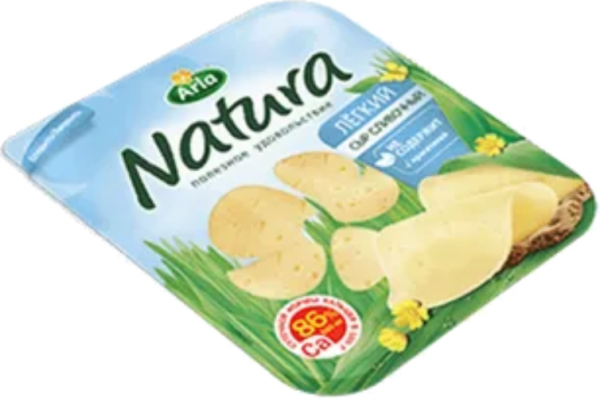 Сыр Natura Сливочный Легкий 16% нарезка 0,15кг