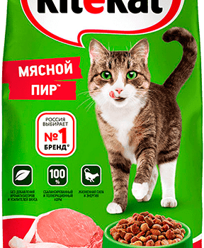 Kitekat Сух. 800г Мясной Пир