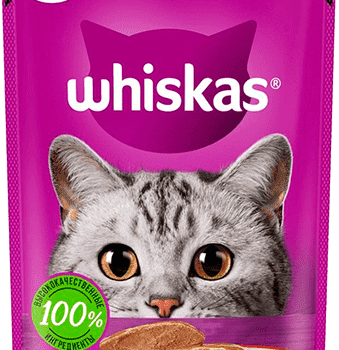 Whiskas Пауч 75г Паштет Говядина/Печень