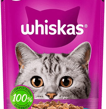 Whiskas Пауч 75г Желе Говядина/Кролик