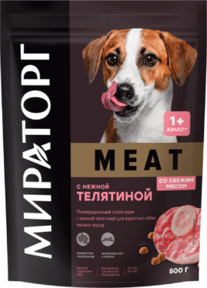 Корм для собак Winner Meat для мелких пород с нежной Телятиной 500г