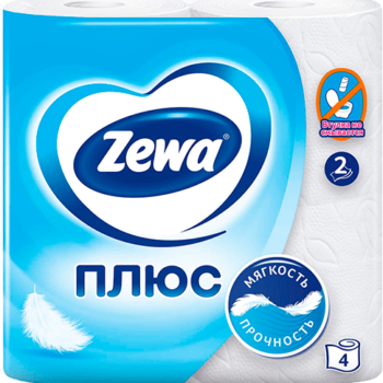 Туалетная бумага Zewa Deluxe 4шт 2сл белая