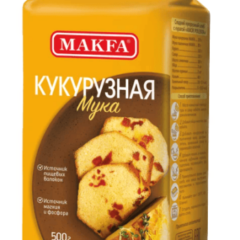 Мука  КУКУРУЗНАЯ, фасовка,0,5 ТМ Макфа