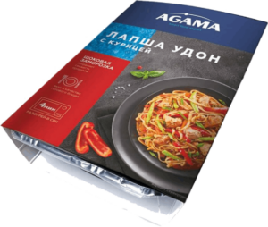 Лапша удон с курицей 8*250г (Agama Ready to eat)