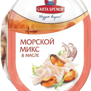 РМ Коктейль из морепродуктов "Морской микс" в раст. масле 180г. 1/6, шт