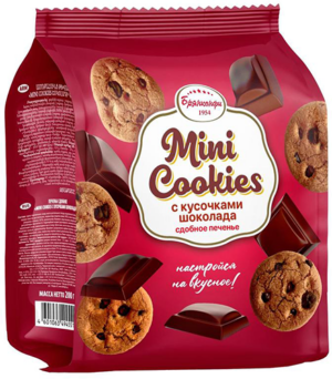 Печенье Mini Cookies с кусочками шоколада 200гр