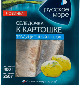 РМ Селедочка к картошке тихоок. в масле 400гр Русское море 1/6