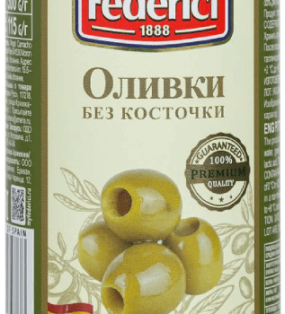 FEDERICI Оливки без косточки 300 г (уп. х 12) ж.б