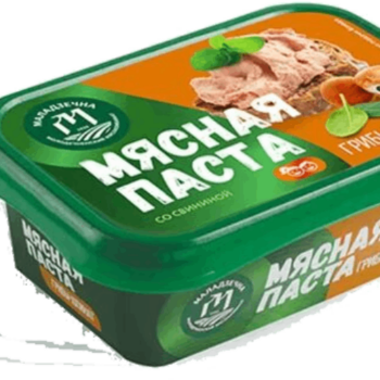 Продукт из свинины вар/руб мясосодер «Мясная паста Грибы со шпинатом»,фикс.вес 0,150кг,ТМ Малад