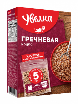 Крупа гречневая ядрица быстроразваривающаяся"Экстра" 5х80 г(6) ,ТМ Увелка