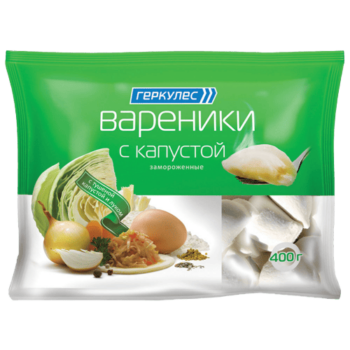 Вареники с капустой, 400 г, ТМ Геркулес